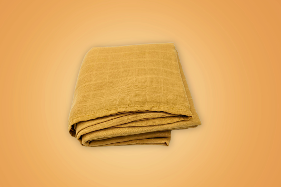 Honey Gold Bamboo Muslin Swaddle Blanket