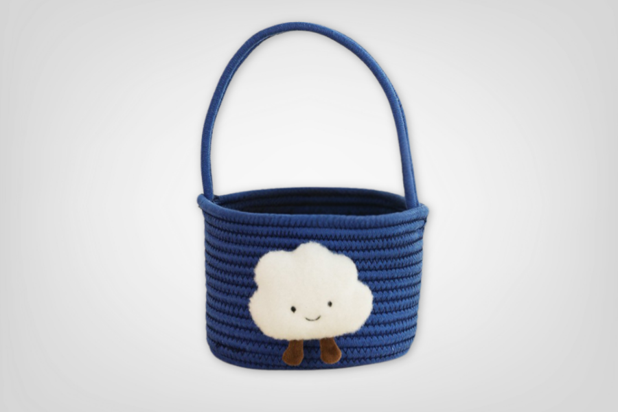 Blue Woven Packaging Basket (Little Cloud) Baby Hamper Packaging