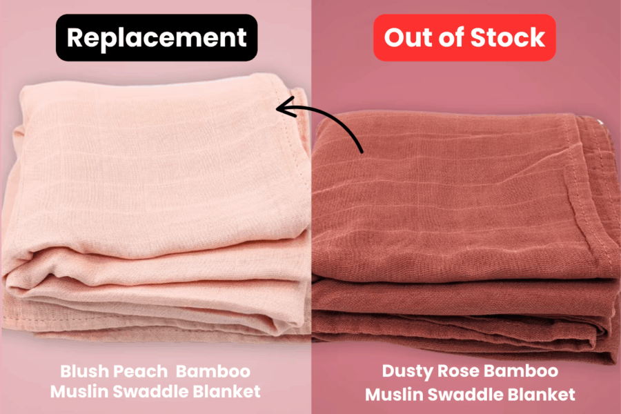 Blush Peach Bamboo Muslin Swaddle Blanket Replace Dusty Rose Bamboo Muslin Swaddle Blanket