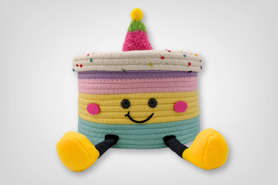 Rainbow Cake Basket Baby Hamper Packaging