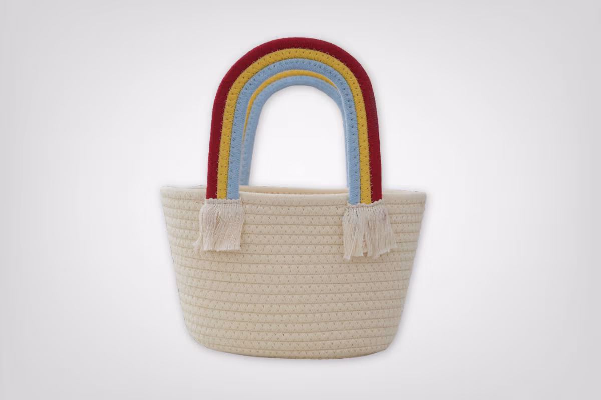 Rainbow Woven Packaging Basket Baby Hamper Packaging
