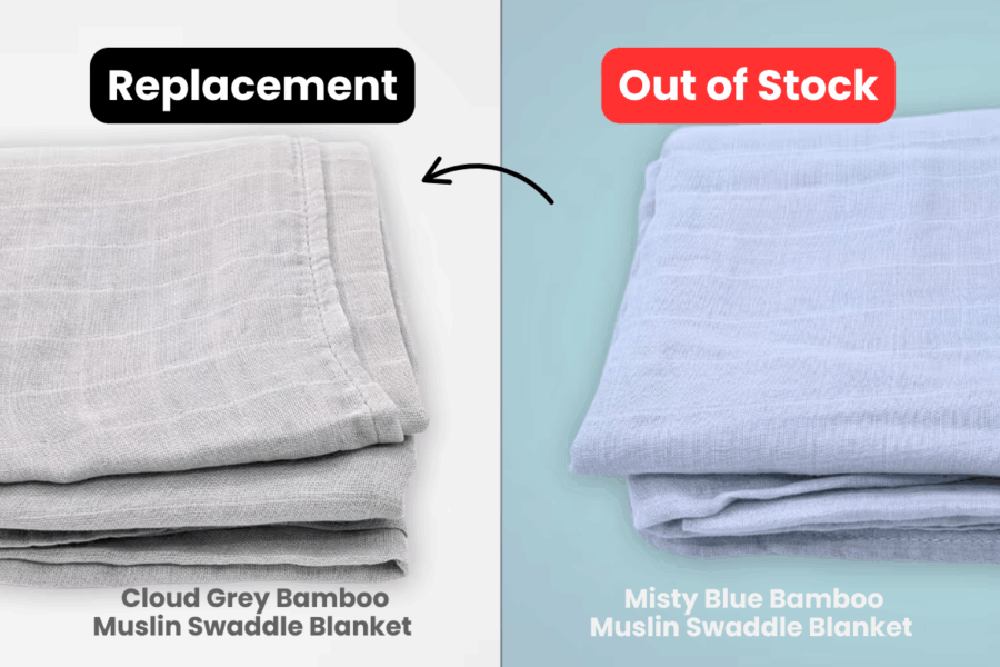 Cloud Grey Bamboo Muslin Swaddle Blanket Replace Misty Blue Muslin Swaddle Blanket