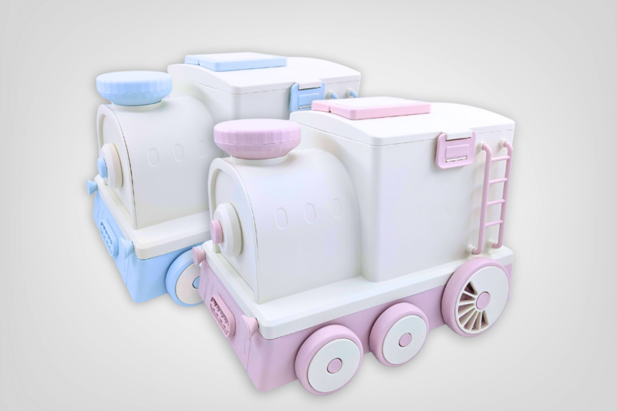 Pink Blue Train Box