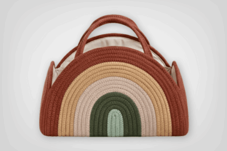 Rainbow Diaper Caddy Basket