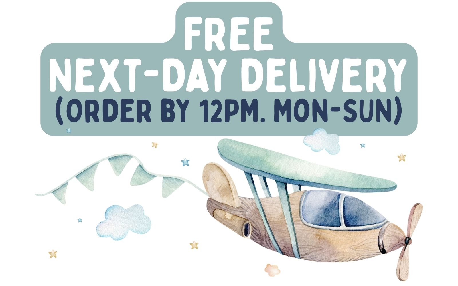 Free Next-Day Delivery Banner