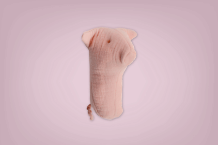 Pink Piggy Baby Rattle