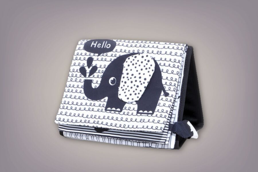 Black & White Baby Flip Mirror Front