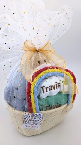 Kaiby Personalised Rainbow Basket Wrapped